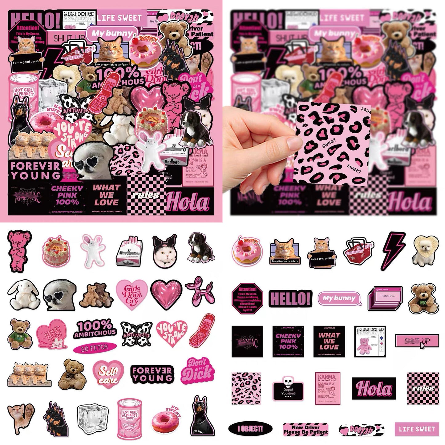 55 Pcs Non-repetitive Stickers